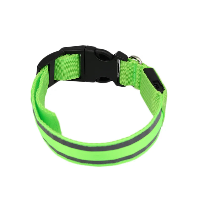 Illuminate Your Pet's Night with the New Glowing LED Dog Collar - Safety and Style Combined!